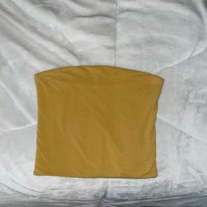 brandy melville mustard yellow tube top